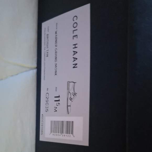 Cole Haan Tan Leather Monk Strap Shoes